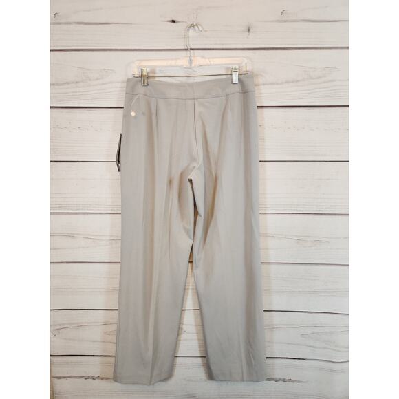 NWT Larry Levine Womens Petite Sport Stretch Dress Pants Pants in Stone Size 10P - Picture 2 of 7